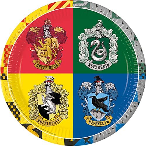 Procos 10137422-Set S Harry Potter Hogwarts (52 Piezas, Platos, 16 Vasos, 20 servilletas, desechable, vajilla para Fiestas, decoración de Mesa), Multicolor (10137422)