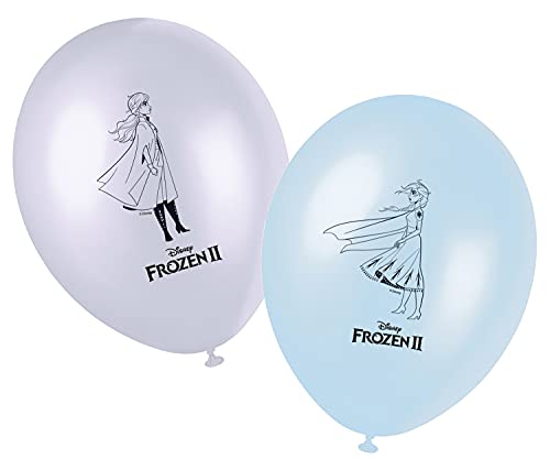 Procos 91133 Frozen 2 - Globos de látex (8 unidades, diámetro 21 cm), diseño de Frozen