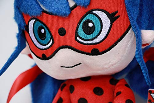 Prodigiosa 2x Peluches Ladybug y Adrien Cat Noir 25cm Las aventuras de Ladybug Muñecos Superhéroes Adrian y Marinette Peluche Superheroína Miraculous