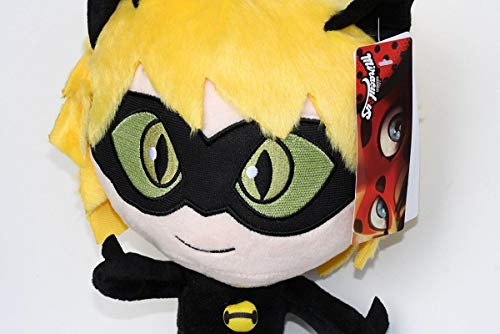 Prodigiosa 2x Peluches Ladybug y Adrien Cat Noir 25cm Las aventuras de Ladybug Muñecos Superhéroes Adrian y Marinette Peluche Superheroína Miraculous