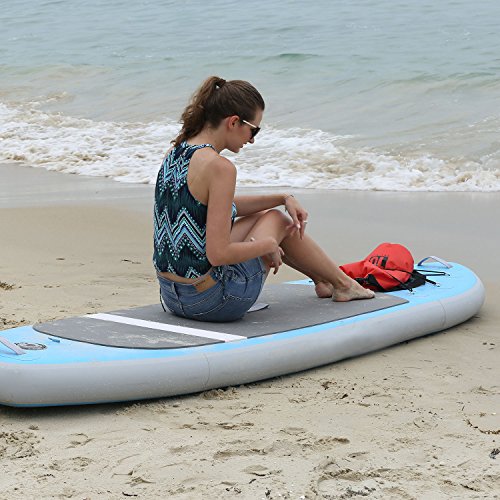 Profun Tabla Hinchable Paddle Surf Tabla de Surf Sup Set Stand Up Paddle Surf Board de 3M con Sup Board+Paleta Ajustable+Bomba de Aire+Mochila