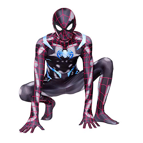 PS4 Spider-Man Lycra Medias, súper héroe Cosplay Mono, niños Adultos Cosplay Disfraces de Halloween Juego Apretado Juego de rol de Anime,PS4-Adult M(155~165cm)