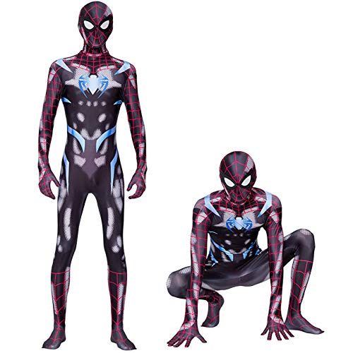 PS4 Spider-Man Lycra Medias, súper héroe Cosplay Mono, niños Adultos Cosplay Disfraces de Halloween Juego Apretado Juego de rol de Anime,PS4-Adult M(155~165cm)