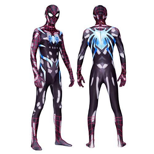 PS4 Spider-Man Lycra Medias, súper héroe Cosplay Mono, niños Adultos Cosplay Disfraces de Halloween Juego Apretado Juego de rol de Anime,PS4-Adult M(155~165cm)