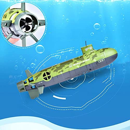 PTTYDDY 2.4Ghz Control Remoto Simulación Submarino Radio Barco Buceo Barco Modelo Militar Electrónico Impermeable Juguete De Buceo Adecuado para Piscina Pecera Niño Juguete Niñas Regalo