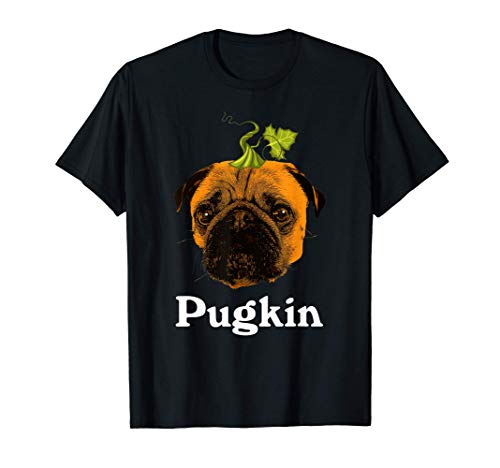 Pug Halloween Calabaza Gracioso Acción de Gracias Pugkin Camiseta