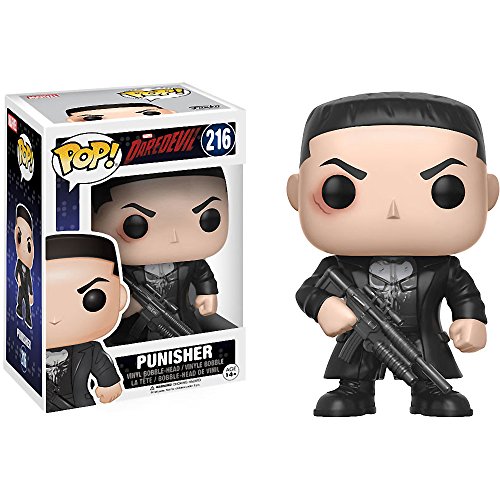 Punisher: Daredevil x Funko POP! Figura de vinilo Marvel y 1 paquete protector gráfico de plástico PET [#216/11092 - B]