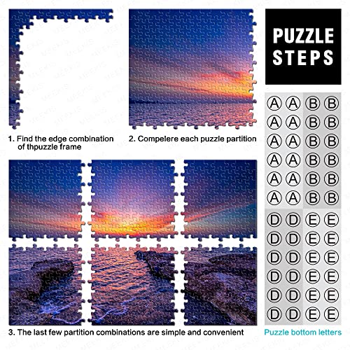 Puzzle 1000 Piezas Chipre Amanecer mar Mediterráneo Amanecer Rompecabezas de Madera 75x50 cm Juego de niño decoración del hogar