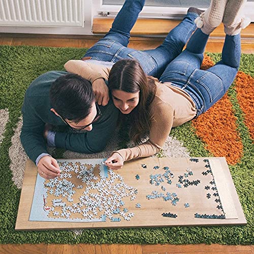 Puzzle 1000 Piezas Rompecabezas 3D Clásico De Madera para Niños Adultos DIY Tienda Junto Al Mar Bajo El Cielo Azul Estrellado. Obra De Arte De Juego De Adulto Rompecabezas para Navidad