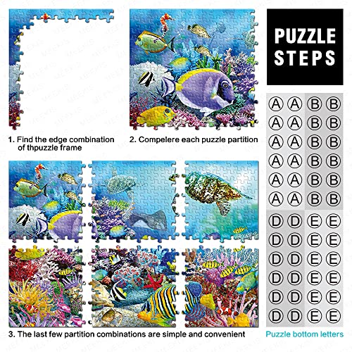 Puzzle 1000 Piezas Rompecabezas de Papel de Arrecife de Coral Rompecabezas de Moda decoración de cumpleaños 26x38cm