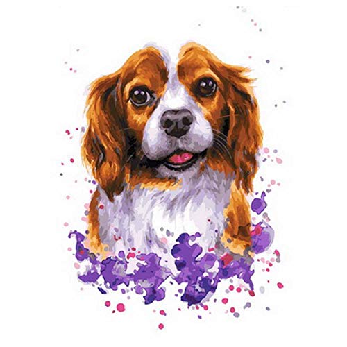 Puzzle 1500 Piezas para Adultos,Rompecabezas De Madera Perro Cavalier King Charles Spaniel Puzzles Educativos Juguetes Rompecabezas de Piso de Impresión de Alta Definición