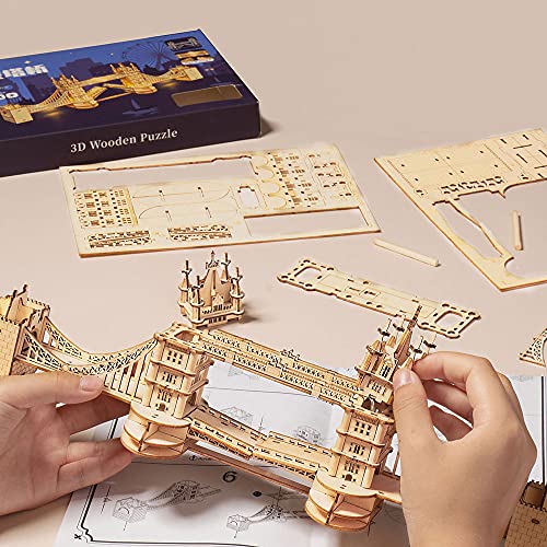 Puzzle 3D,Set de Construcción Puzzle 3D para niños y Adultos,Big Ben,Edición Nocturna,con luz LED,Puzzle Londres,Kit de Manualidades DIY,Juguete de Montaje,Pasatiempos para Adultos