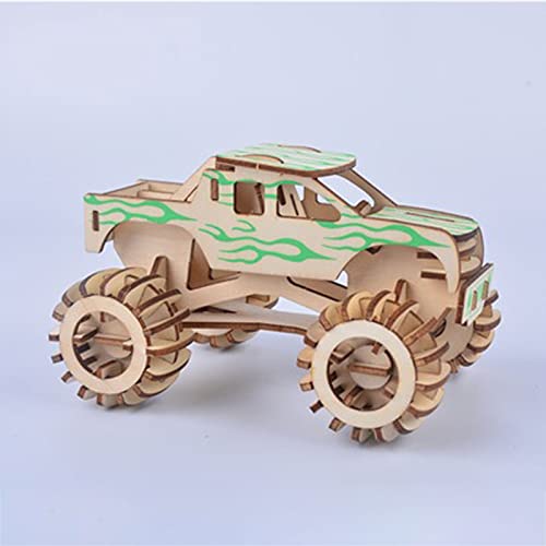 Puzzle de madera 3D Hot Rod modelo de coche kit para construir, muy detallado y resistente, rompecabezas de madera 3D, mecánico