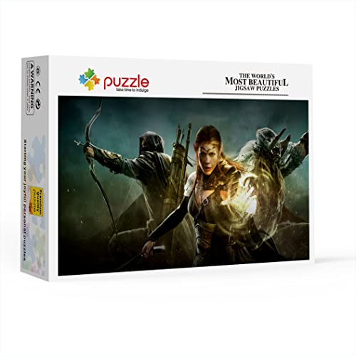 Puzzles 1000 Piezas Adultos Guerreros De The Elder Scrolls Online Rompecabezas Clásico Juguete para Aliviar Estrés Juego Regalos para Fiestas Eventos 75x50cm(1000pcs)