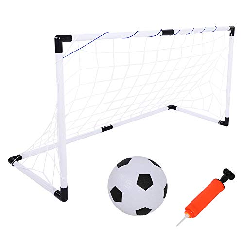 PYMQSM Kit de Puerta de portería de fútbol para niños Plegable al Aire Libre con Juguetes de Entrenamiento de Bomba de Bolas