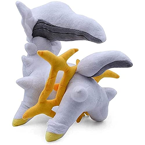 Qarunt Toy de Dibujos Animados de Felpa de arceus de 12 Pulgadas, muñeca de Peluche con Etiqueta, Dibujos Animados de Peluche, niño y niña Regalo de cumpleaños, Juguete de Bolsillo (Blanco)