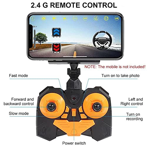 QHYZRV Camión de Control Remoto Todoterreno a Escala 1/18, Coche de Control Remoto de Coches RC con cámara HD de 720P, Camiones Monstruo de Alta Velocidad para niños Adultos, Regalo para niños