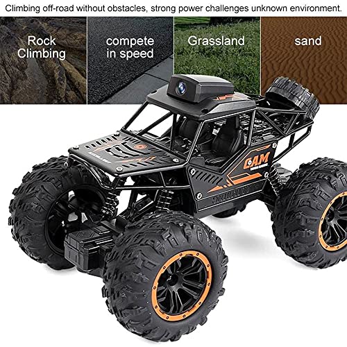 QHYZRV Camión de Control Remoto Todoterreno a Escala 1/18, Coche de Control Remoto de Coches RC con cámara HD de 720P, Camiones Monstruo de Alta Velocidad para niños Adultos, Regalo para niños