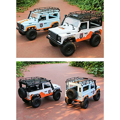 QHYZRV Coche RC 1:12 2.4G 4WD Vehículo Todoterreno De Alta Velocidad Camión Minitario Camión Eléctrico De Control Remoto RC Rock Crawler con 2 Baterías Recargables, 50 + Min Regalo De Juego para