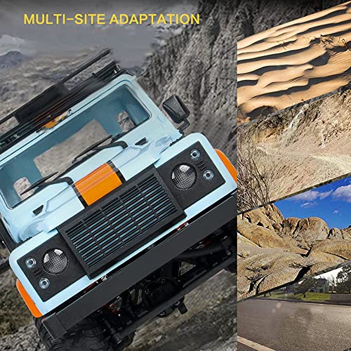 QHYZRV Coche RC 1:12 2.4G 4WD Vehículo Todoterreno De Alta Velocidad Camión Minitario Camión Eléctrico De Control Remoto RC Rock Crawler con 2 Baterías Recargables, 50 + Min Regalo De Juego para