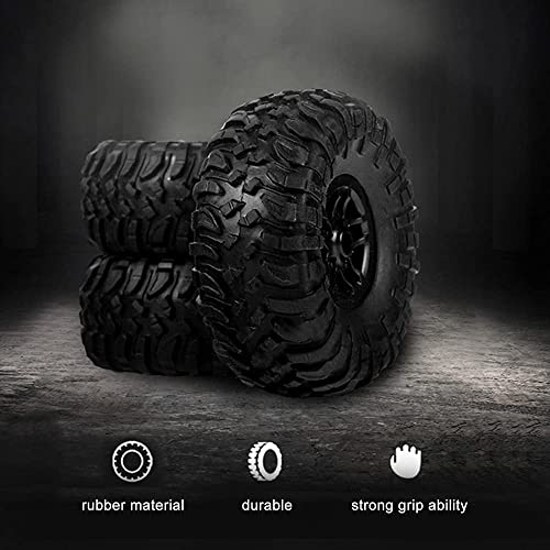 QHYZRV Coche RC 1:12 2.4G 4WD Vehículo Todoterreno De Alta Velocidad Camión Minitario Camión Eléctrico De Control Remoto RC Rock Crawler con 2 Baterías Recargables, 50 + Min Regalo De Juego para