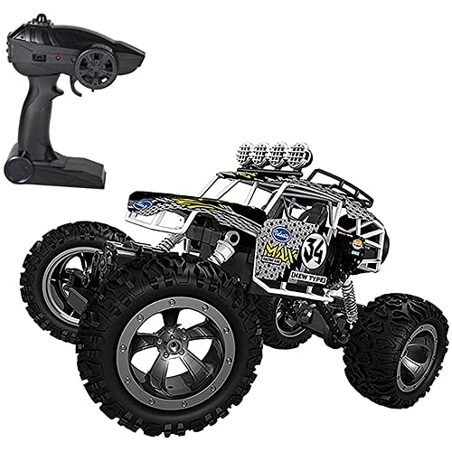 QHYZRV Coches RC, 4WD Off Road Rock Crawler High Speed ​​Racing Monster Truck Coche De Control Remoto A Escala 1:12 con Impresionante LED Trasero Niebla Corriente Todo Terreno Coche De Juguete