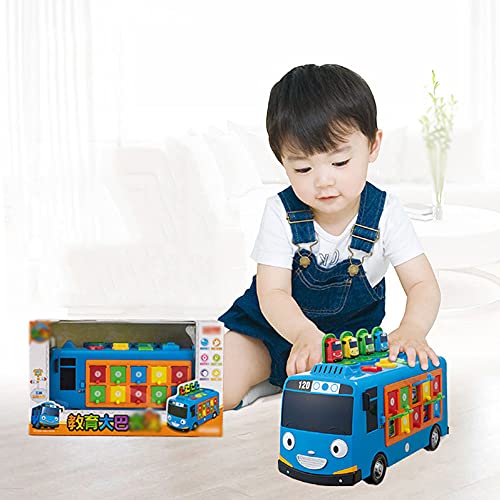 QHYZRV Music Bus Bus Educación temprana Multifuncional Educativo Autobús escolar Coche eléctrico Music Bus Hobby Coche de juguete Coche deportivo recargable de 2,4 GHz RC Niños, niñas, niños adultos R