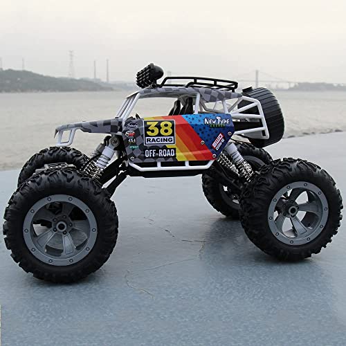 QHYZRV RC Car 1/12 Scale 2.4 GHz Radio Fast 4x4 Off Road Camiones De Control Remoto Coche De Control Remoto De Alta Velocidad con Luz LED, Terrain RC Cars, Excelentes Camiones RC para Adultos