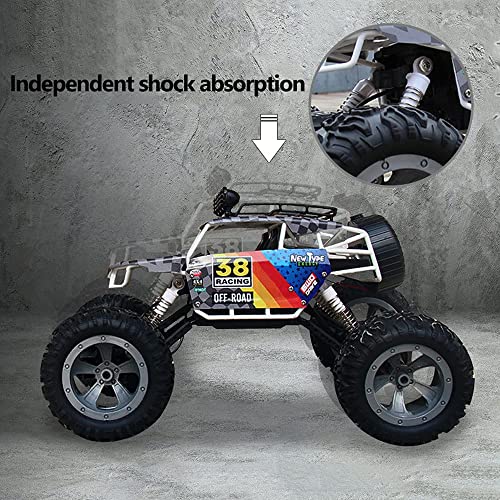 QHYZRV RC Car 1/12 Scale 2.4 GHz Radio Fast 4x4 Off Road Camiones De Control Remoto Coche De Control Remoto De Alta Velocidad con Luz LED, Terrain RC Cars, Excelentes Camiones RC para Adultos