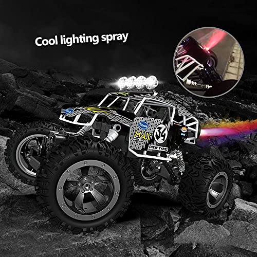 QHYZRV RC Car 1/12 Scale 2.4 GHz Radio Fast 4x4 Off Road Camiones De Control Remoto Coche De Control Remoto De Alta Velocidad con Luz LED, Terrain RC Cars, Excelentes Camiones RC para Adultos