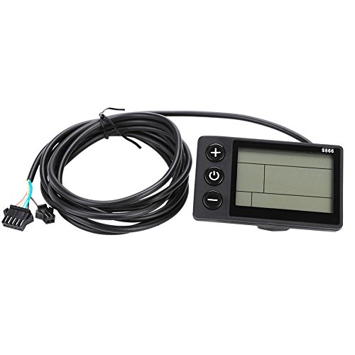 Qiilu 24V-48V Panel de Pantalla LCD Resistente al Agua Kit de Controlador sin escobillas de Scooter de Bicicleta eléctrica(24V/36V 350W)