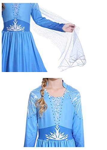 QIUBITE Niñas Ropa para niños Pendientes de vestido de princesa + Collares + Anillos + Coronas + Guantes + Bastones Disfraces de disfraces de carnaval