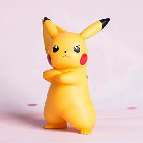 Qivor Estatua de Juguete Pokemon Pokemon Pokemon Pikachubica Super Tea Club Anime Modelo Muñeca de Juguete Pikachu 18 CM