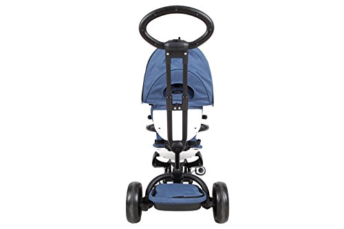 QPLAY Triciclo evolutivo Plegable Prime - Azul - De 10 a 36 Meses - Soporta hasta 25 Kg