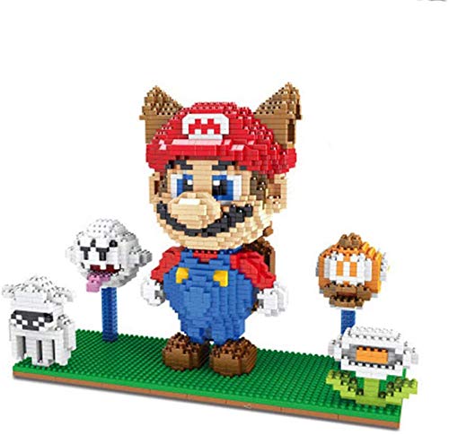 QSSQ Carácter Mario Modelo De La Serie Micro Mini Bloques Conjunto, Multi-Estilo 3D Puzzle Juguetes, Adornos De Yoshi del Dinosaurio para La Decoración del Hogar, Niños para Adultos,C