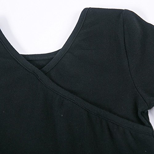 QTONGZHUANG Las Muchachas del Desgaste de los niños Alrededor de la Camiseta del Cuello Pantalones de Falda a Rayas de Dos Piezas del Tesoro Femenino de Manga Corta Traje, 100 cm