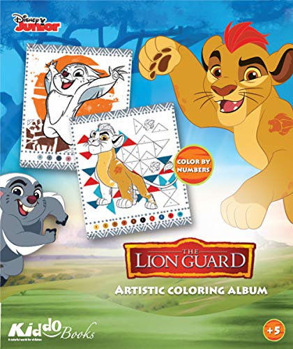 QuackDuck Disney Junior 9061 - Bloc de colorear por números, diseño de The Lion Guard, la guardia de los leones