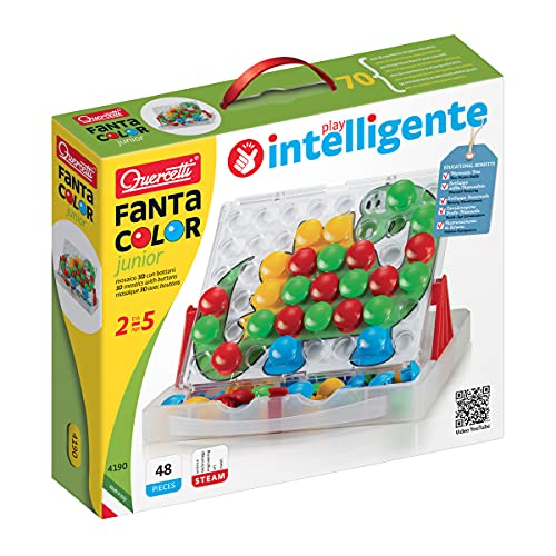 Quercetti-Quercetti-4190 Fantacolor Junior-Juego de mosaicos (4190)