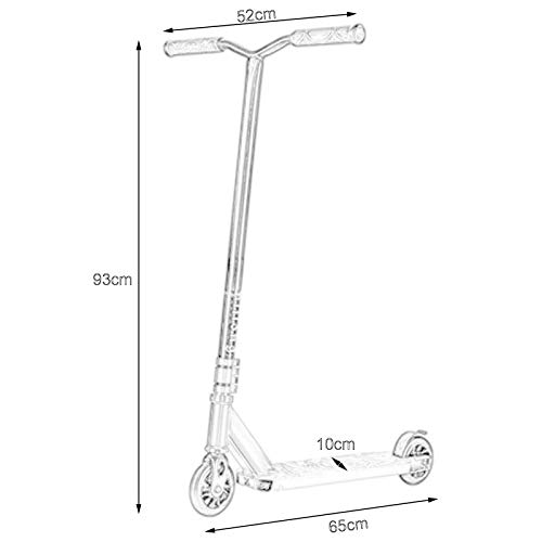 qwert Patinetes Pro Scooters Trick Scooter - Scooters De Acrobacias para Principiantes para Niños De 8 Años En Adelante - Patinete De Freestyle De Calidad para Niños Y Niñas, Gris