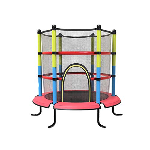 QWZ Trampolín Fitness 55 Pulgadas de protección Infantil, trampolín Neto, niños en el hogar, Adultos en Interiores, pérdida de Peso, Gimnasio, Cama Que rebota Trampolín Interior/Exterior