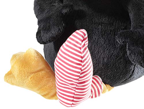 Rabe Socke 797673 - Peluche Grande, Color Negro