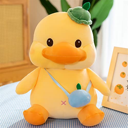 RAILONCH Cojín de peluche de pato, pequeño pato amarillo, cojín de peluche de peluche, regalo para niños y niñas (amarillo, 23 cm)