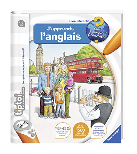 Ravensburger 00057 - Estuche Completo con Lector Interactivo y Libro en francés J'aprends l'ing, Juego electrónico Educativo, a Partir de 4 años