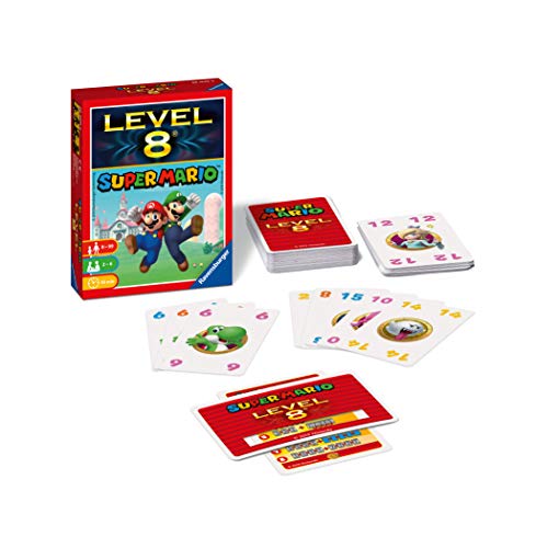 Ravensburger 26070 Super Mario Level 8 - Juego de Cartas a Partir de 8 años, Juego de Sociedad para 2-6 Jugadores, Juego Familiar, edición Super Mario (versión Alemana)