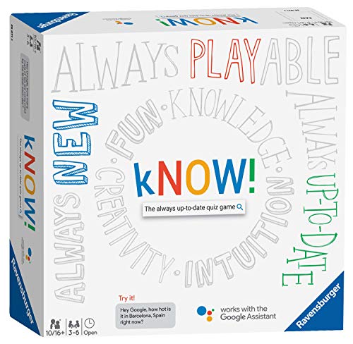 Ravensburger 26071 Conoce a la Junta Interactiva Niños y Adultos Edad 10 Años en adelante-El juego de prueba siempre actualizado con el Asistente de Google-Versión en Inglés