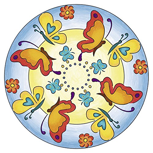 Ravensburger - 29809 - Pintura En el número - Flores y Mariposas 2 En 1 Mandala