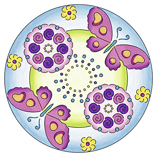 Ravensburger - 29809 - Pintura En el número - Flores y Mariposas 2 En 1 Mandala