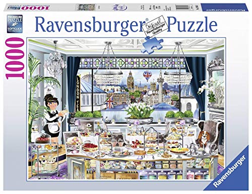 Ravensburger London Tea Party, Colección Fotos y Paisajes, Puzzle para Adultos, Rompecabezas Ravensburger de Alta Calidad, Puzzle Londres