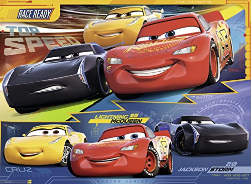 Ravensburger Puzzle 100 Piezas, Cars 3 (10961) , Modelos/colores Surtidos, 1 Unidad