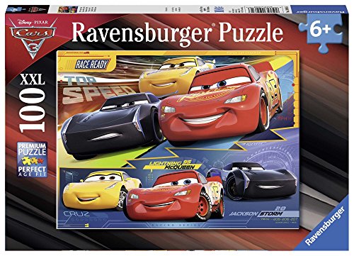 Ravensburger Puzzle 100 Piezas, Cars 3 (10961) , Modelos/colores Surtidos, 1 Unidad